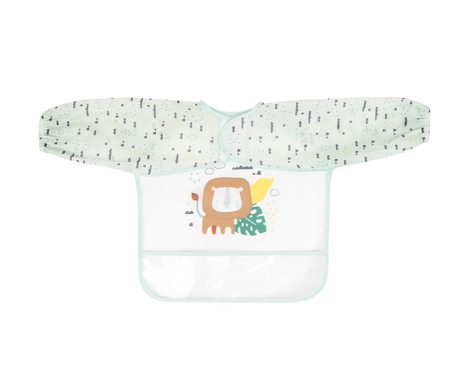 Baveta impermeabila cu maneci lungi KikkaBoo Savanna Mint foto