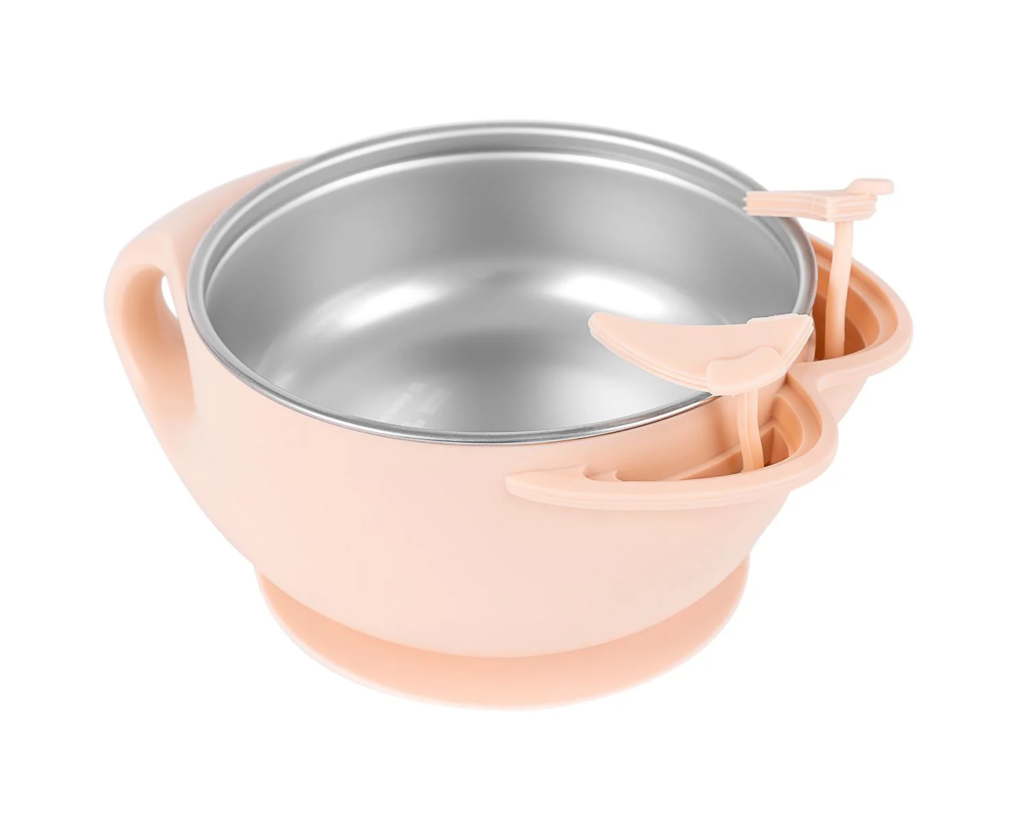 Bol termoizolant din inox KikkaBoo Cat Pink, 400 ml foto