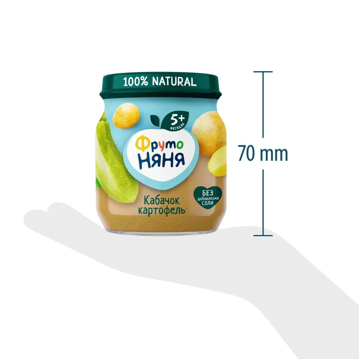 Piure ФрутоНяня din dovlecei si cartofi (5+ luni), 110 g foto