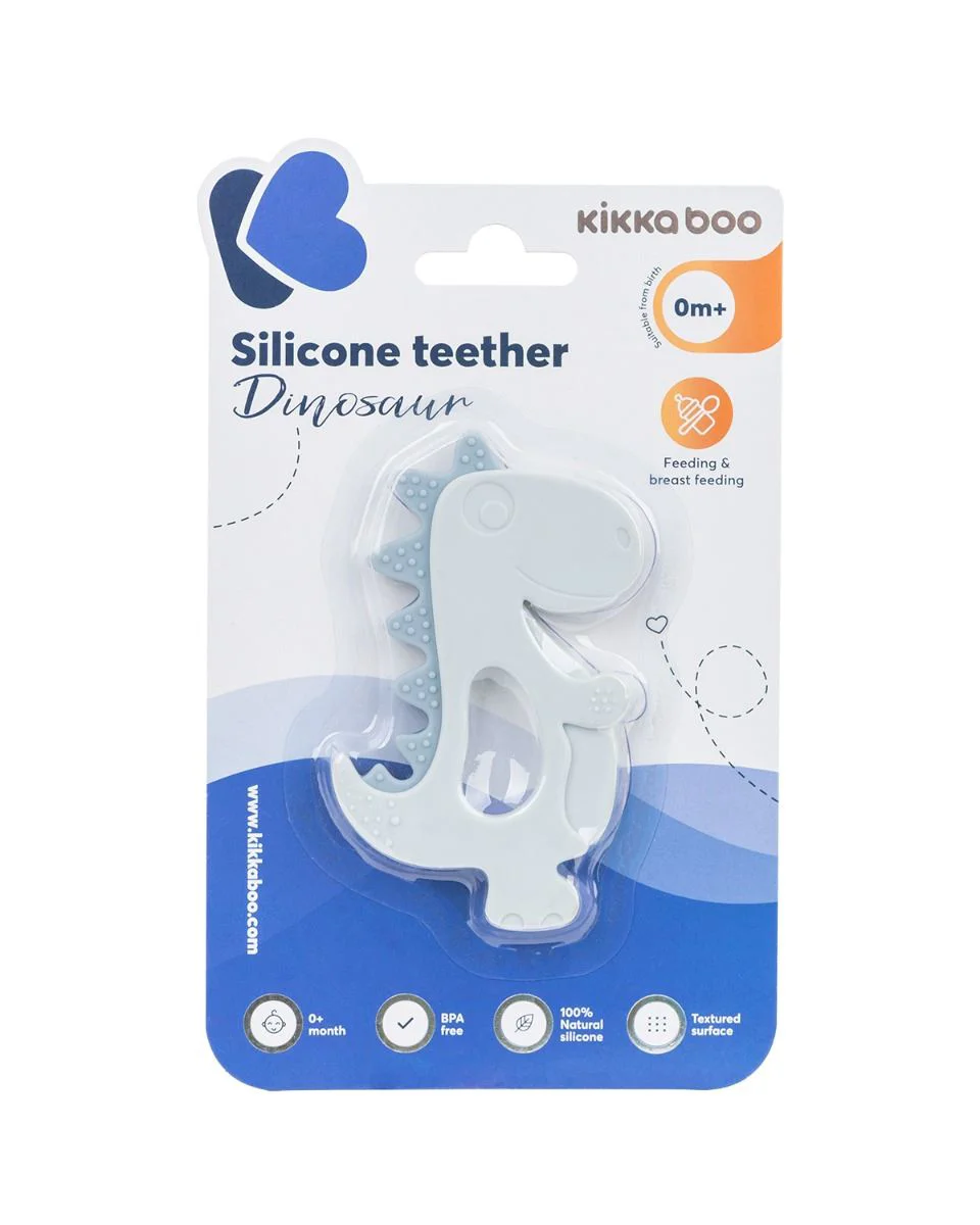 Силиконовый прорезыватель KikkaBoo Dinosaur Blue