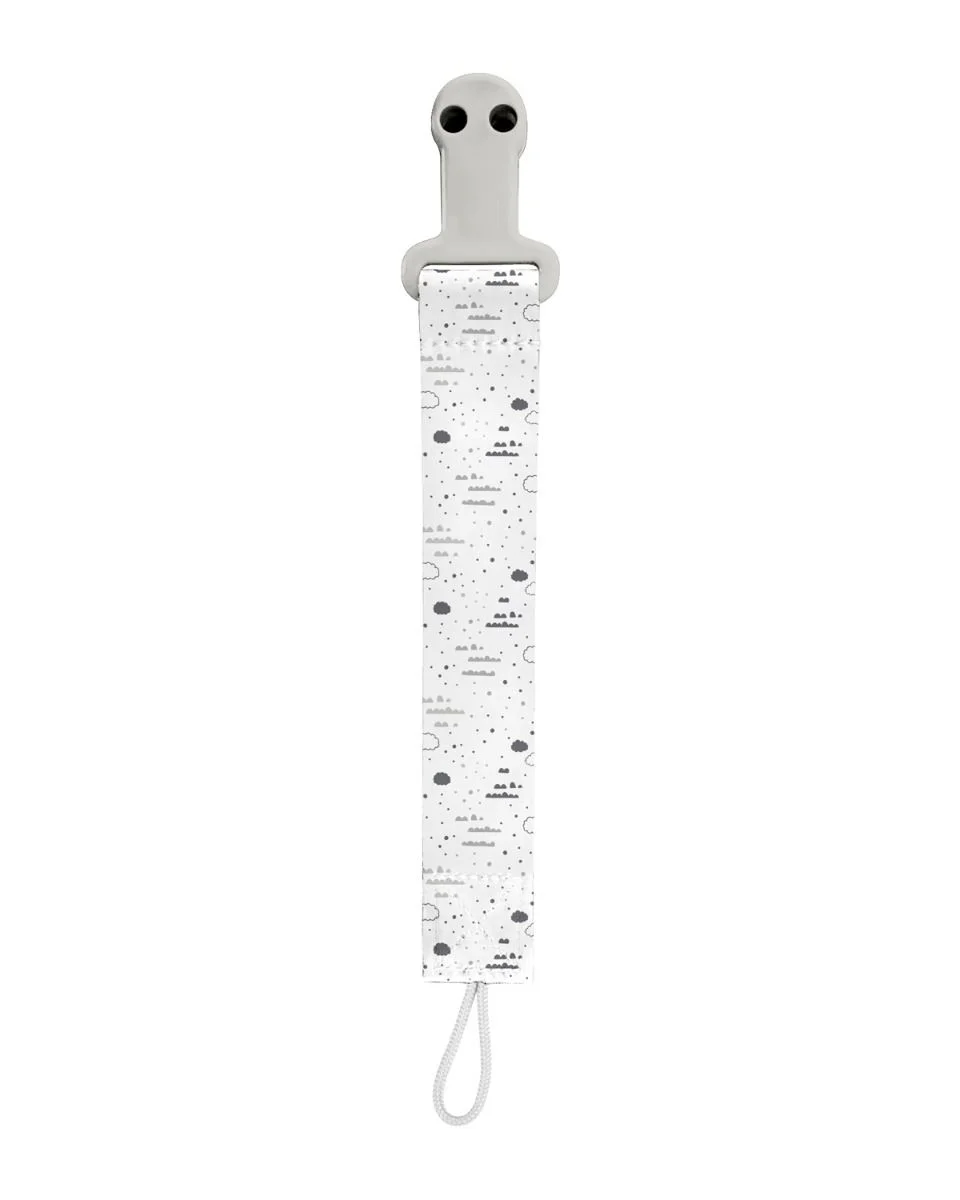 Lantisor pentru suzeta textil KikkaBoo Savanna Grey foto