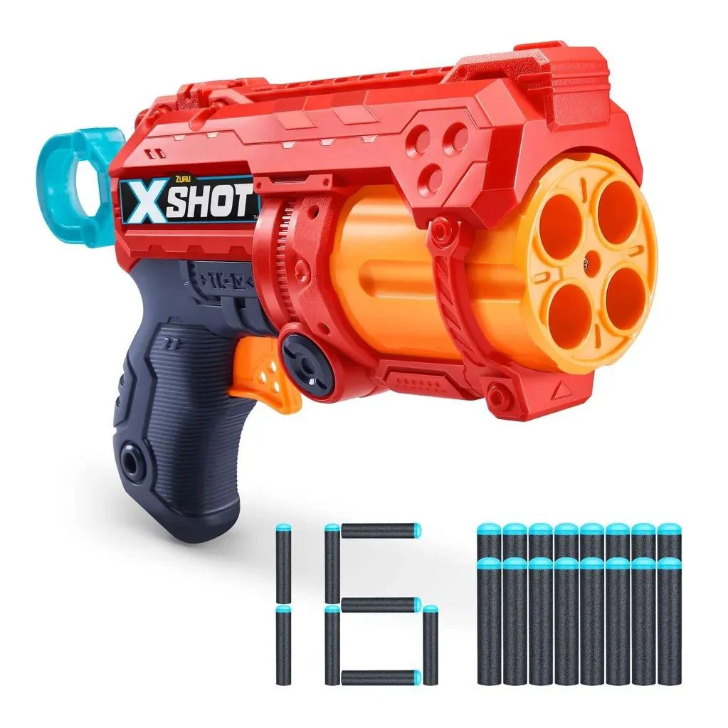 Blaster Zuru X-Shot Excel Fury 4, 16 cartuse