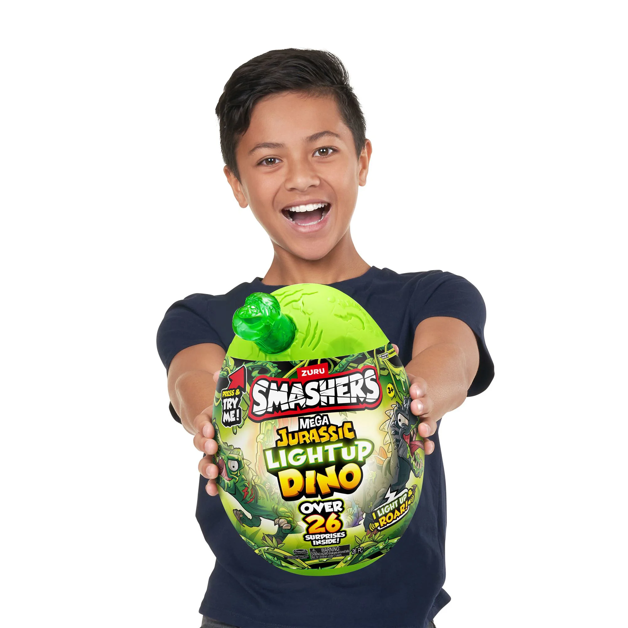 Фигурка-сюрприз Динозавр Smashers Mega Jurassic Light-Up Dino, T-Rex