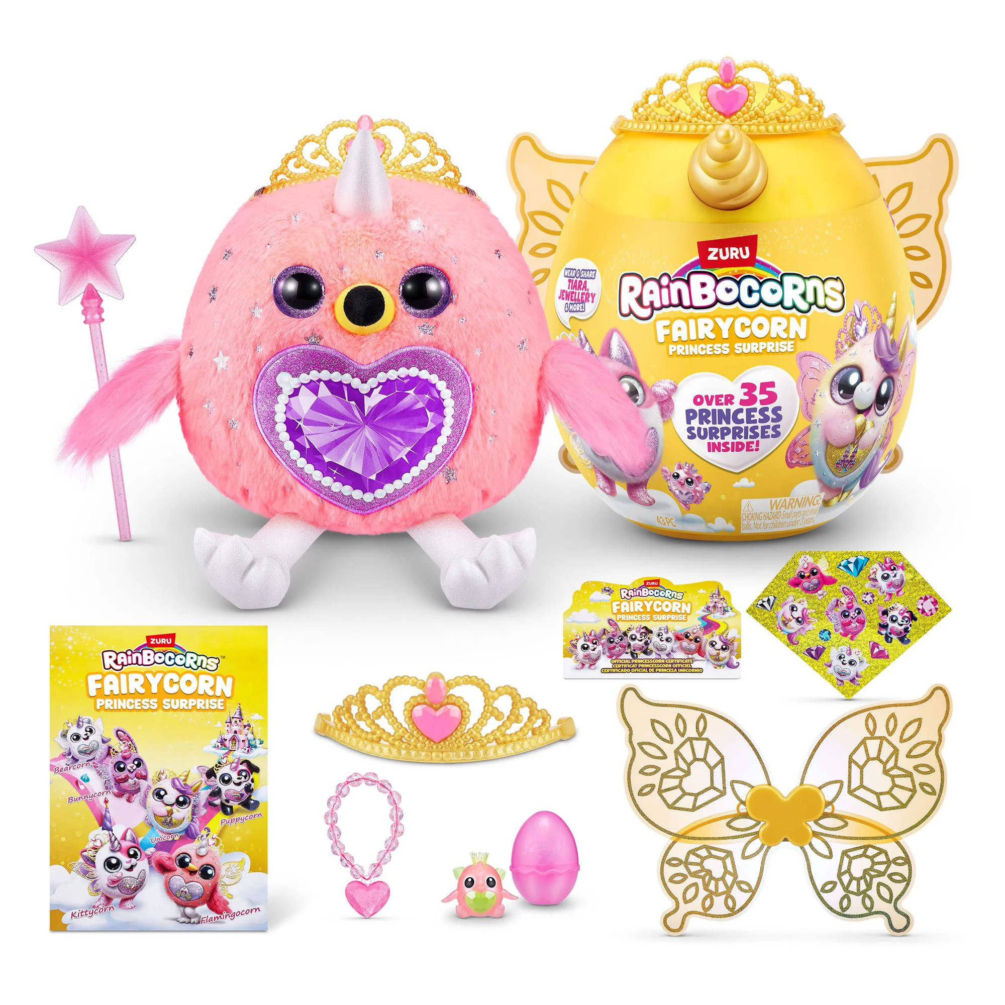 Jucarie de plus surpriza Zuru Rainbocorns Fairycorn Princess S6