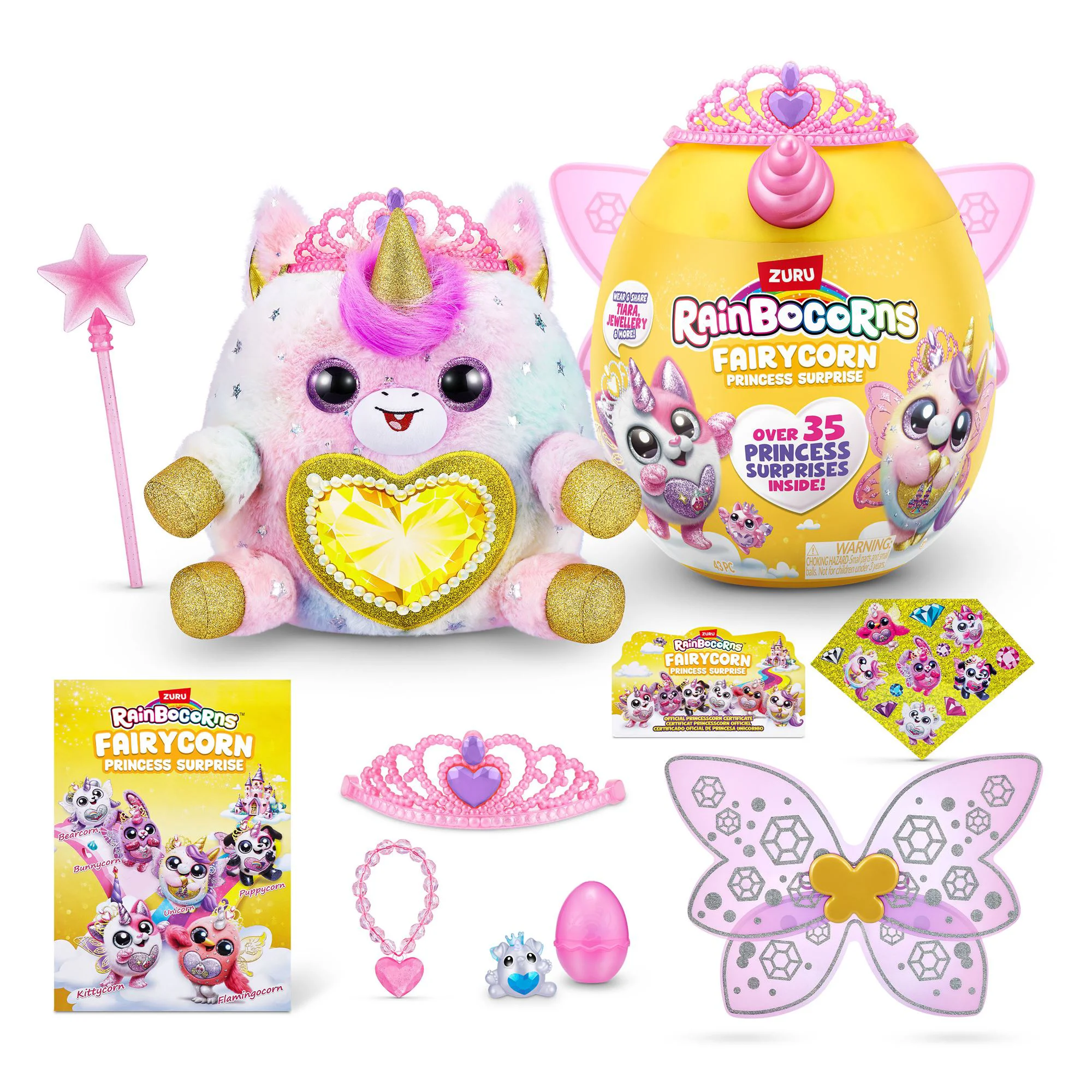 Jucarie de plus surpriza Zuru Rainbocorns Fairycorn Princess S6