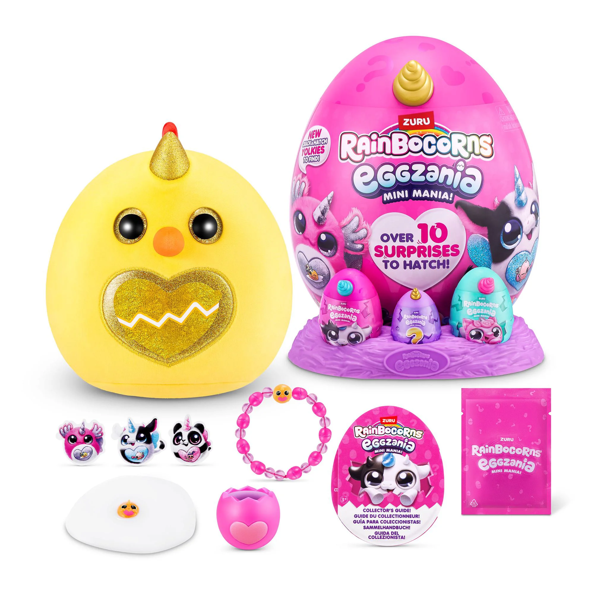 Jucarie de plus surpriza Zuru Rainbocorns Eggzania Surprise Mania S1