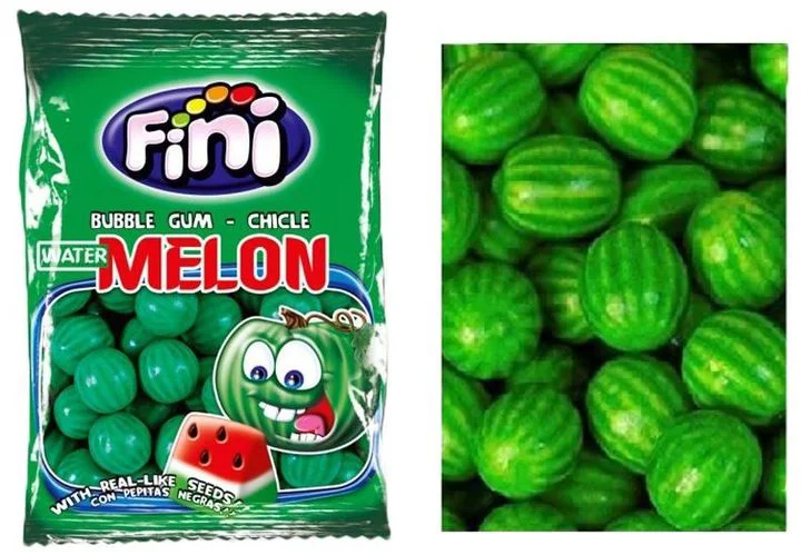Bomboane gumate Fini Watermelon Bubble gum, 90 g foto