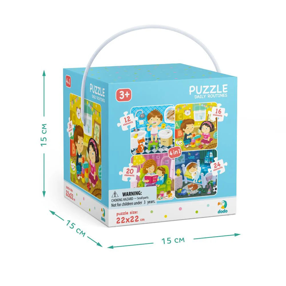 Puzzle educativ 4 in 1, Dodo Rutina Zilnica