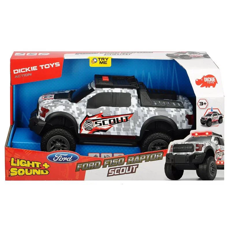 Машина Dickie Scout Ford F150 Raptor, 33 см (звук/свет)