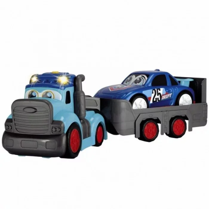 Masina Dickie Trailer Happy cu remorca, 60 cm