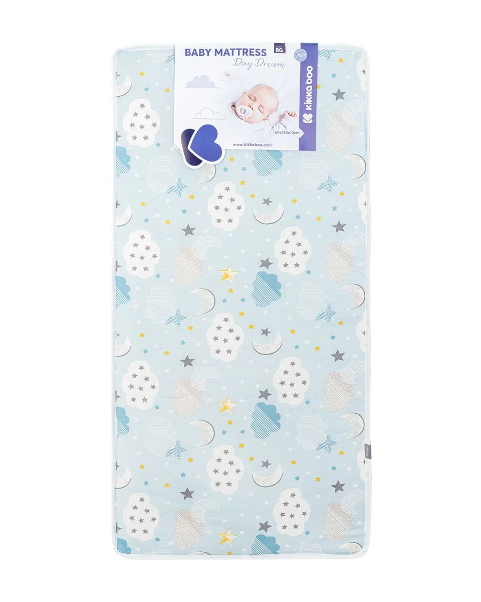 Saltea pentru patut KikkaBoo Day Dream Clouds Blue, 120x60x10 cm foto