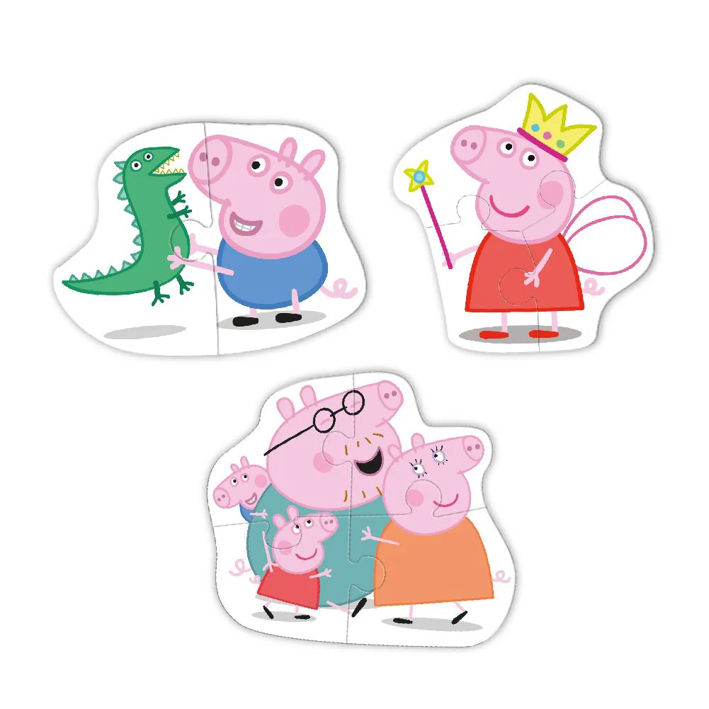 Puzzle 3 in 1 Familia Peppa Pig, Dodo