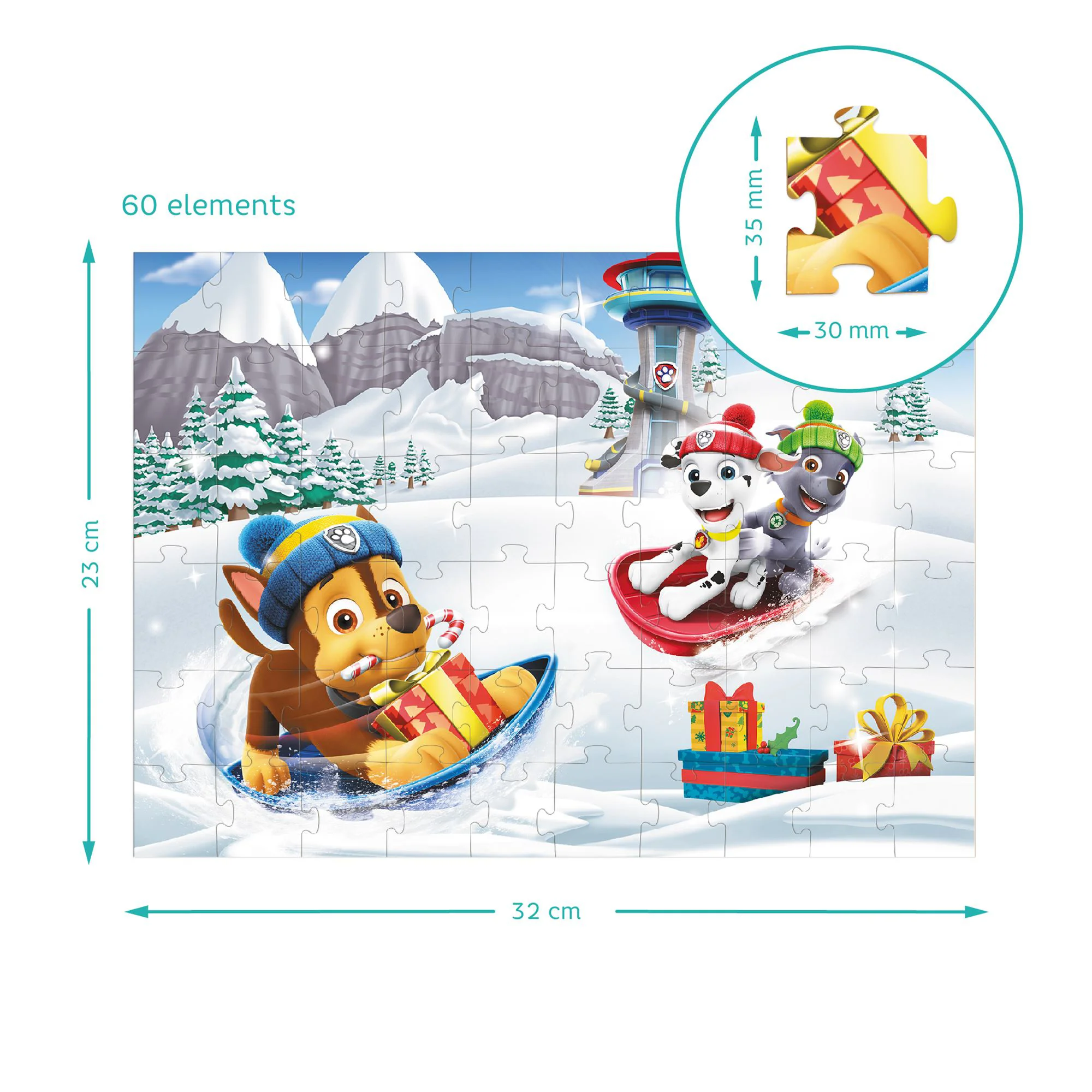 Пазл Dodo Paw Patrol. Christmas на 60 эл.