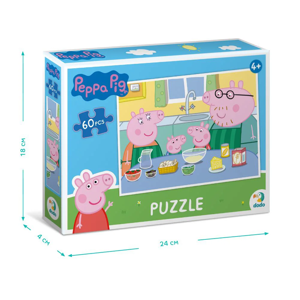 Puzzle Dodo Peppa Pig. Gatim Impreuna, 60 piese