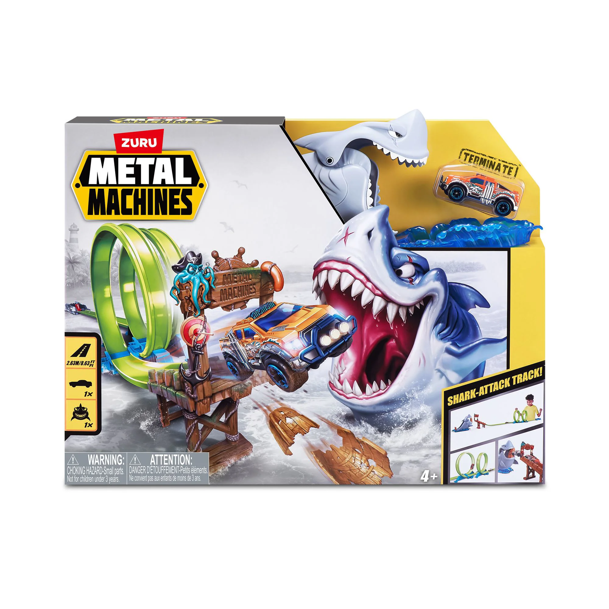 Набор треков Shark Attack с машиной Metal Machines