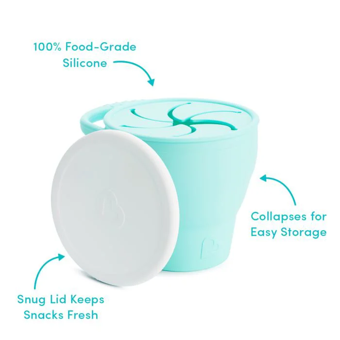 Cana pentru gustari din silicon Munchkin Snack Catcher Menta