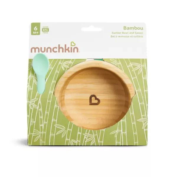 Set de vesela cu ventuza Munchkin Bambou