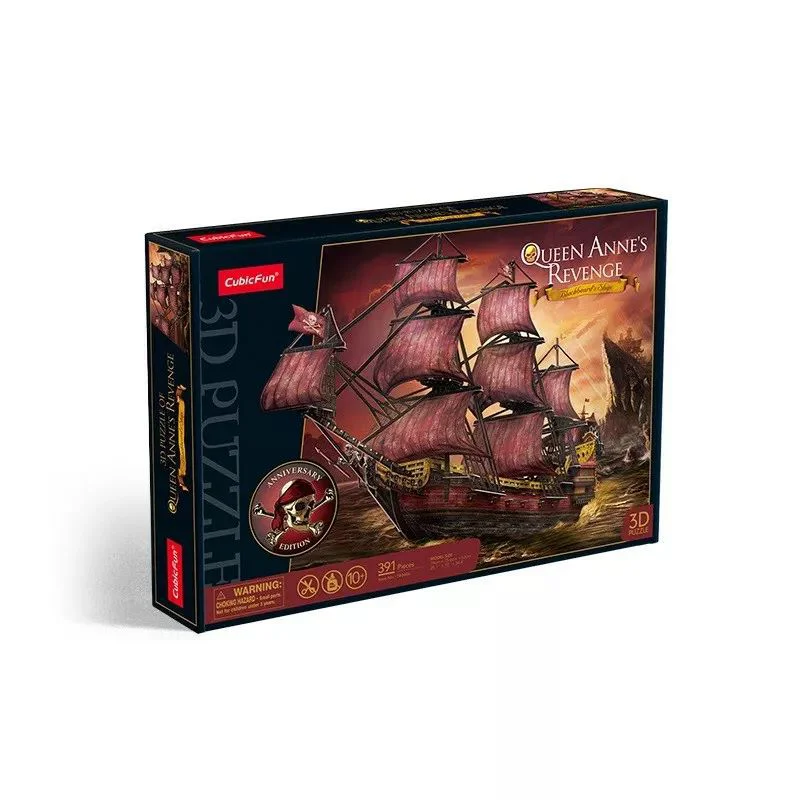 Puzzle 3D CubicFun Queen Anne's Revenge Anniversary Red Edition