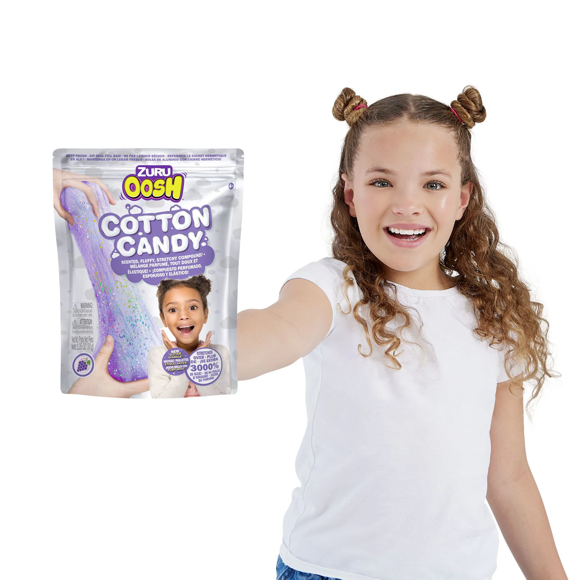 Slime parfumat Zuru Cotton Candy in pachet zip, 30g