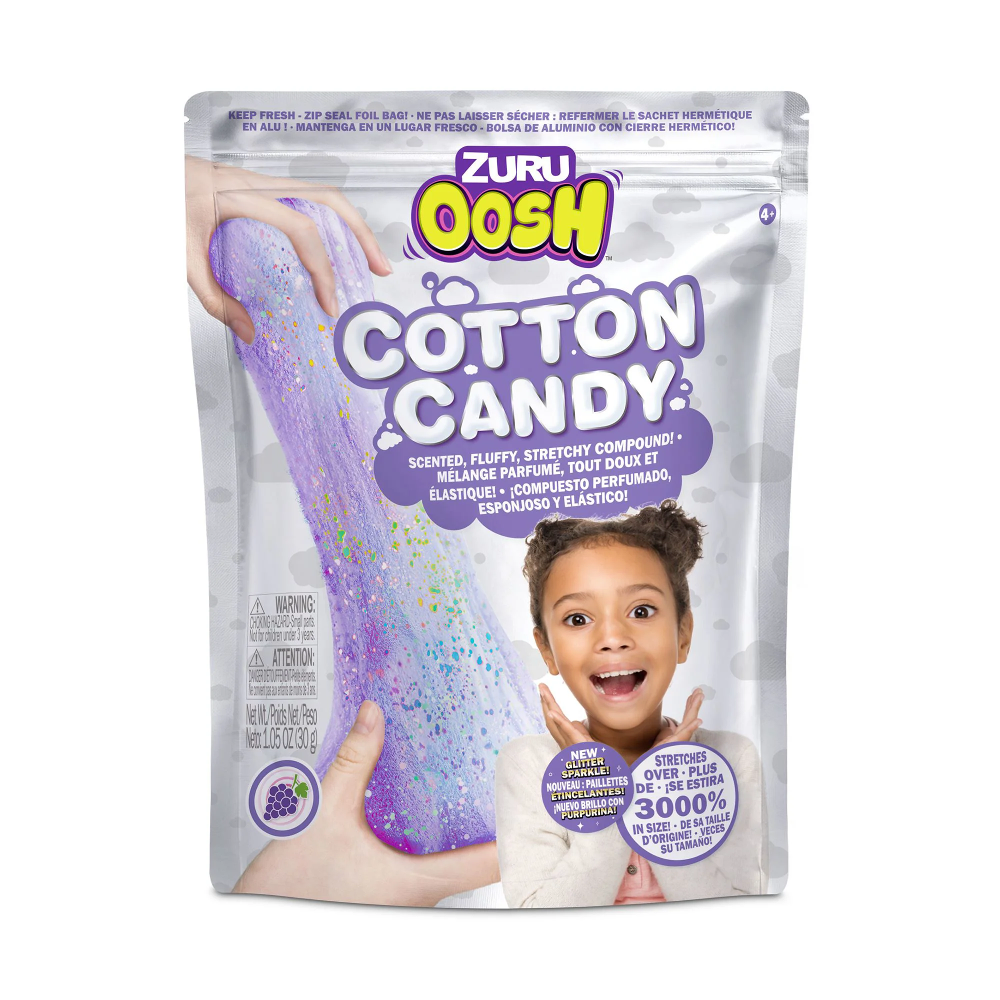 Slime parfumat Zuru Cotton Candy in pachet zip, 30g