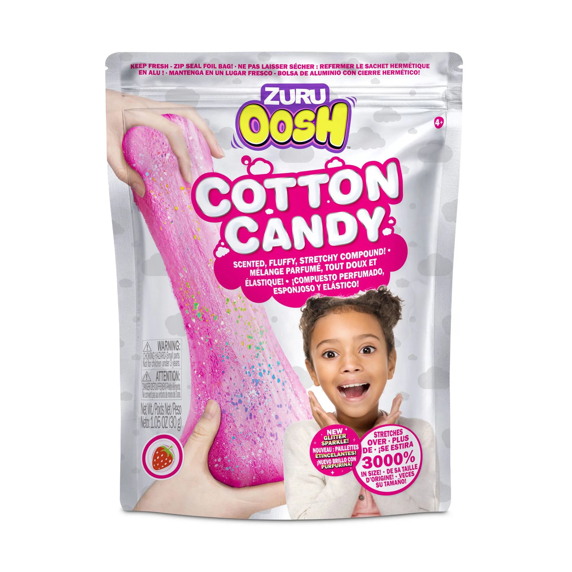 Slime parfumat Zuru Cotton Candy in pachet zip, 30g