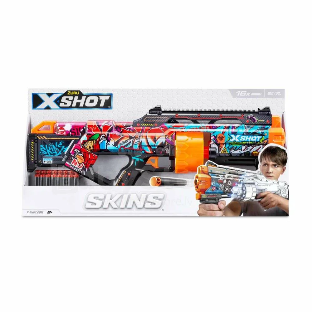 Бластер Zuru X-shot Skins Last Stand, 16 патронами