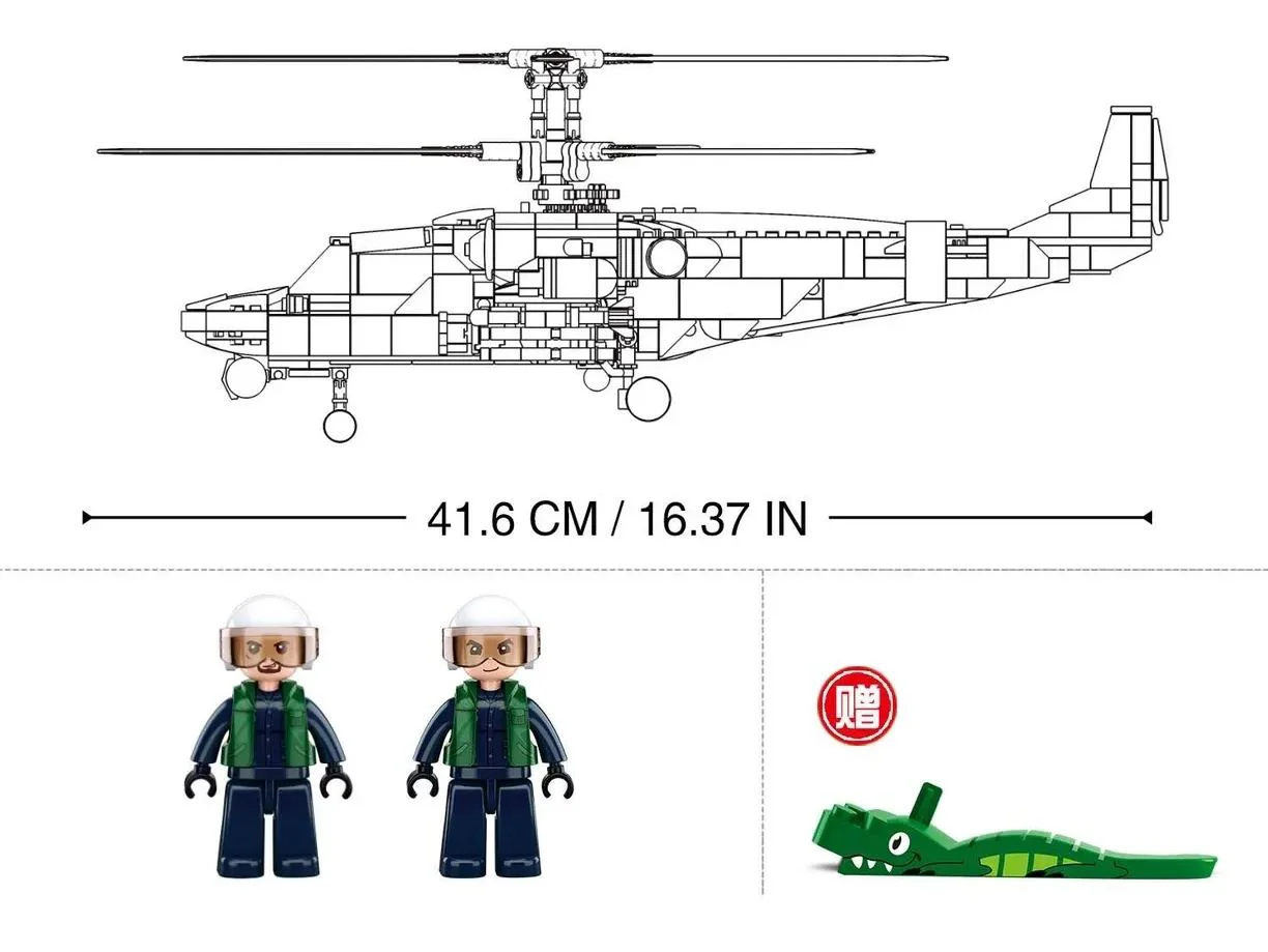 Set de constructie Sluban Avion de lupta, 913 el.