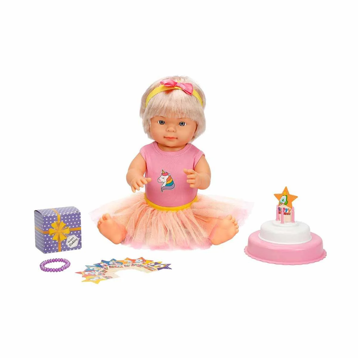 Кукла Bebelou Dollz n More Birthday Party с юбкой и аксессуарами, 40 см