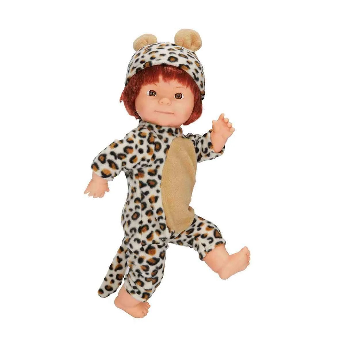 Papusa bebelus Dollz n More Bebelou in costum de leopard sau zabra, 40 cm