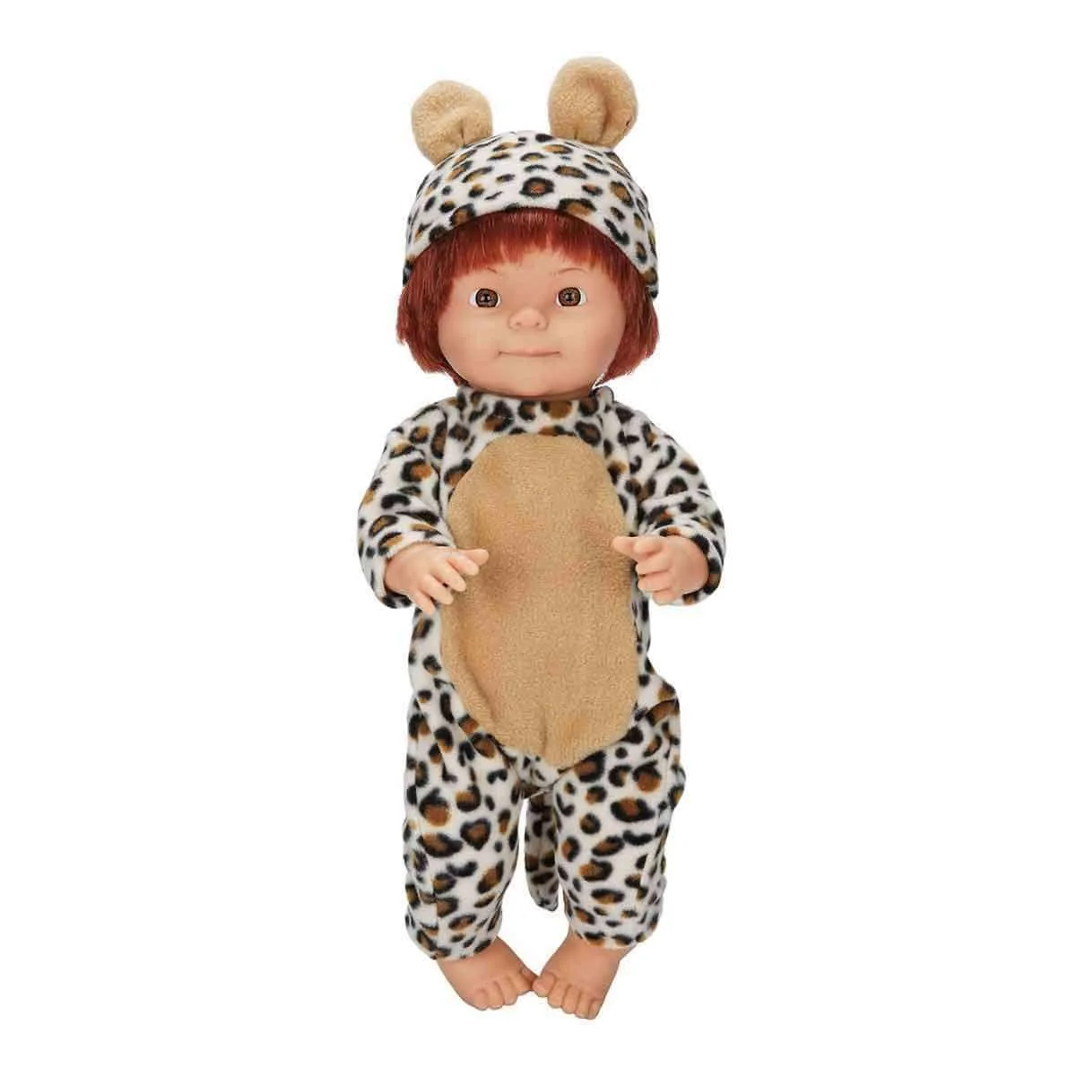 Papusa bebelus Dollz n More Bebelou in costum de leopard sau zabra, 40 cm