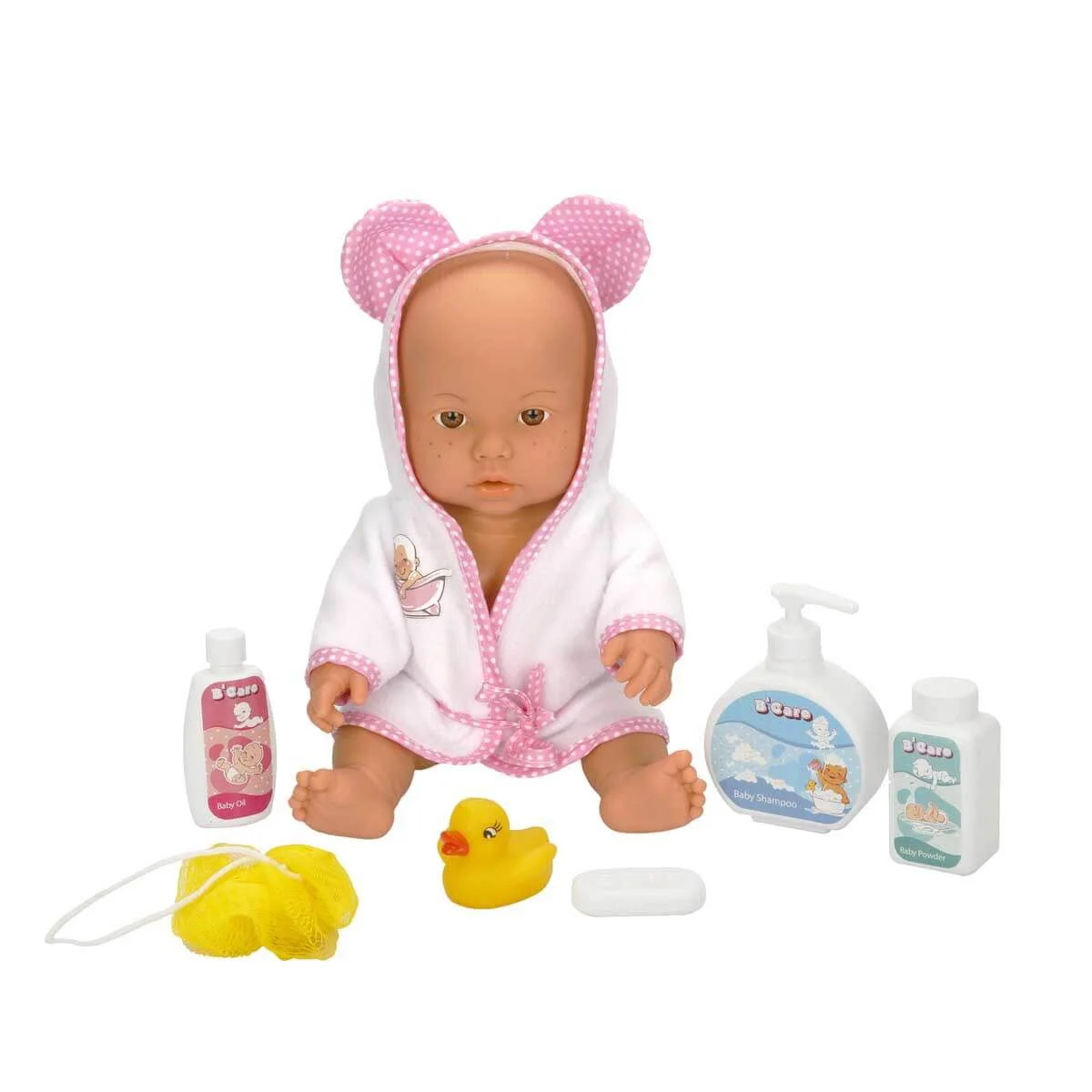 Papusa bebelus Dollz n More Bebelou Bath Time, 35 cm