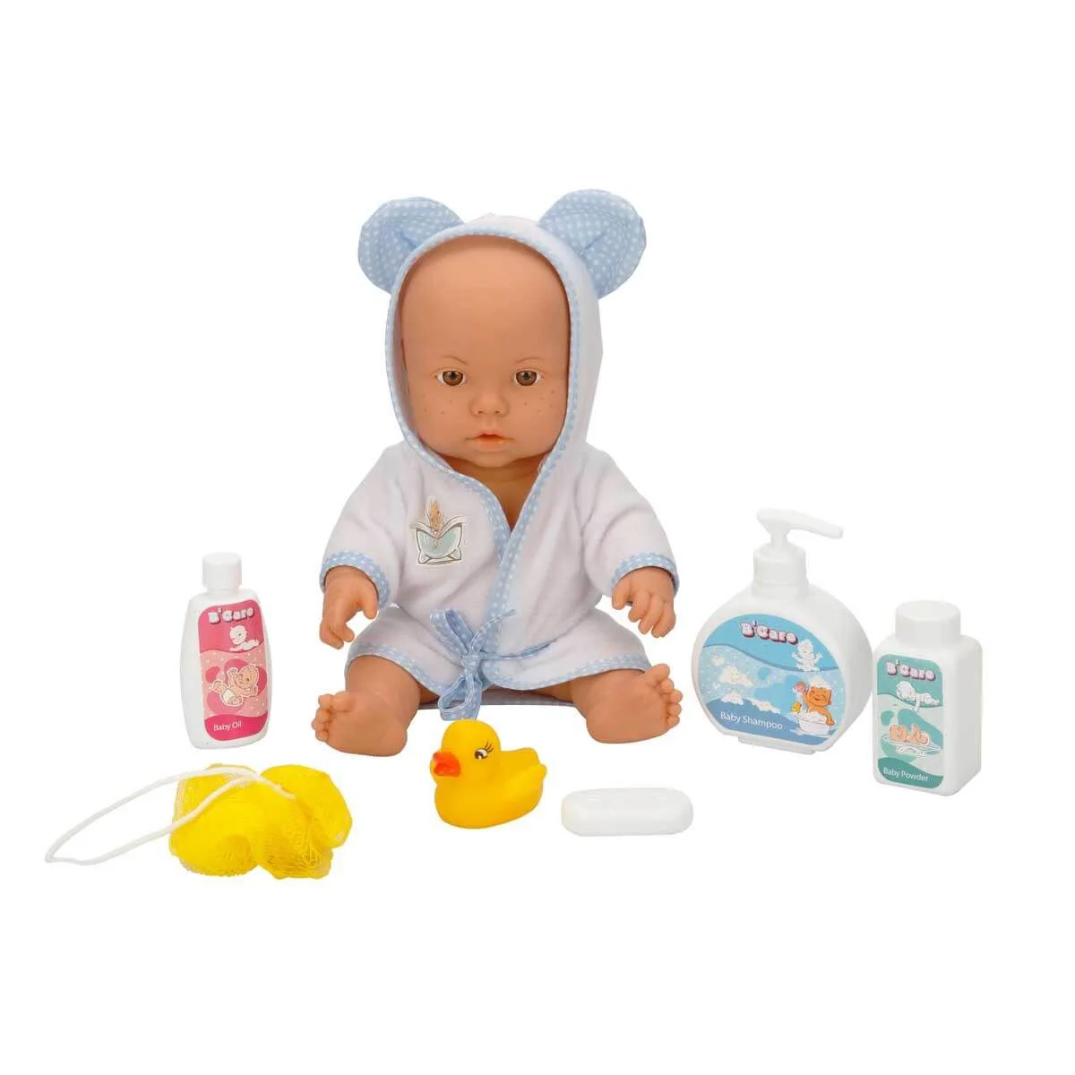 Papusa bebelus Dollz n More Bebelou Bath Time, 35 cm