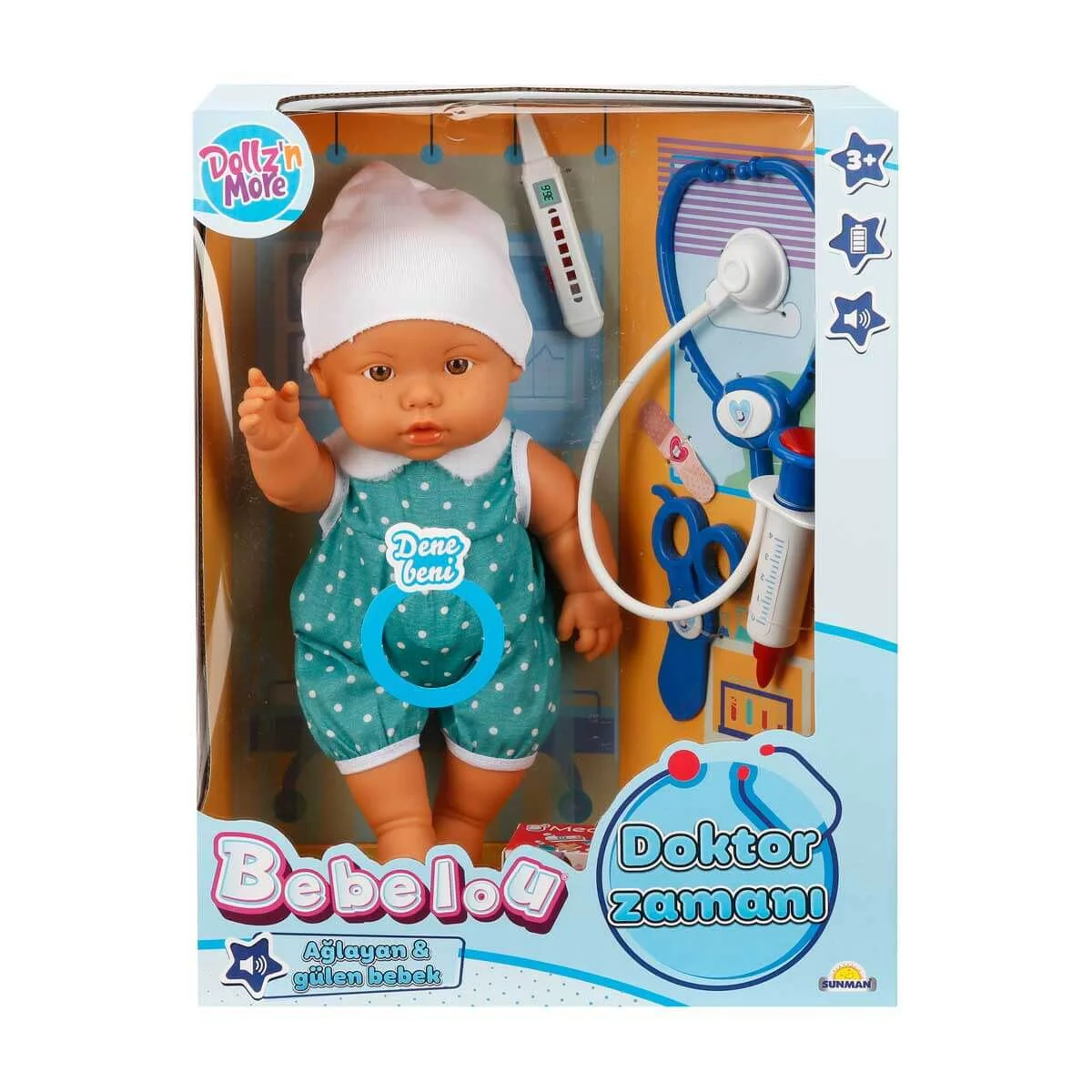 Кукла Bebelou Dollz n More The Doctor's, со звуками и аксессуарами, 35 см