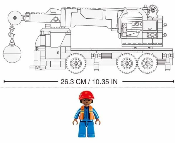 Конструктор Sluban Колесный кран, 280 эл.