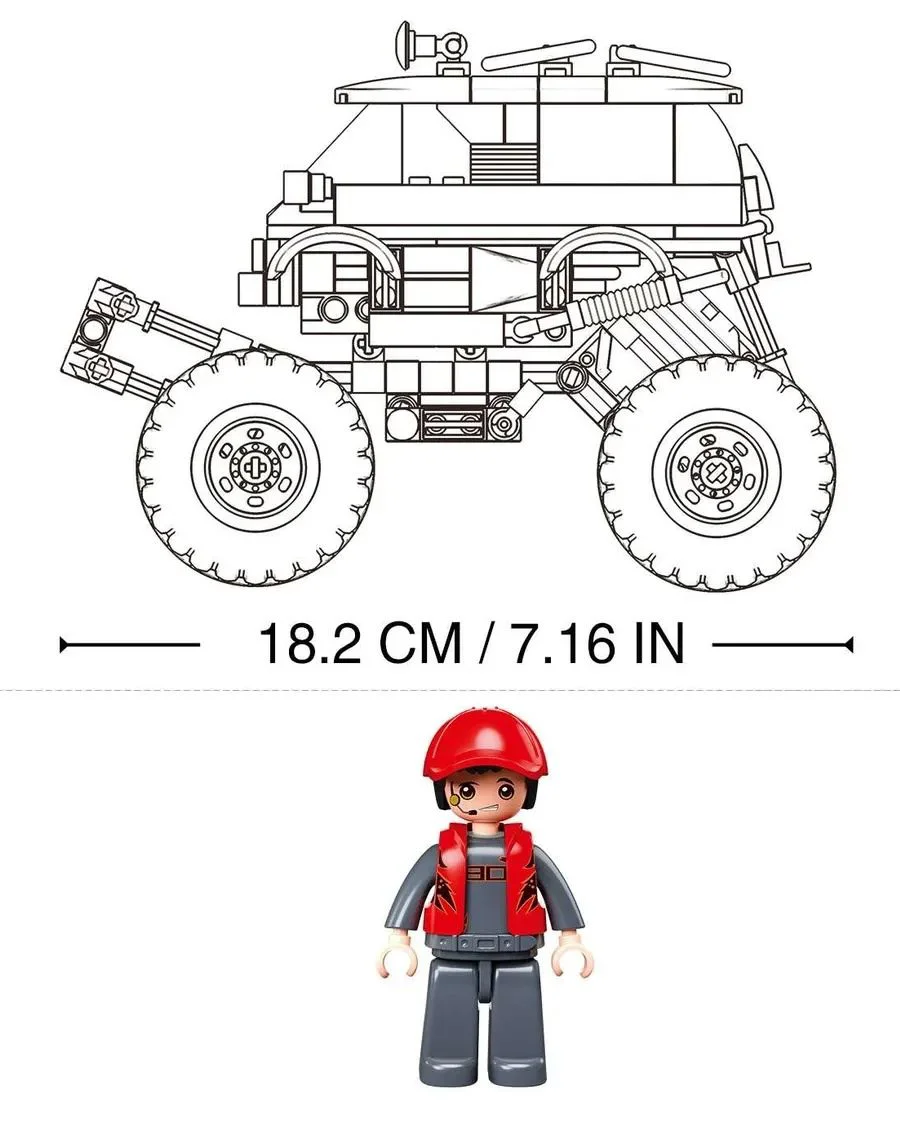 Constructor Sluban Monster Truck cu inertie, 261 el.