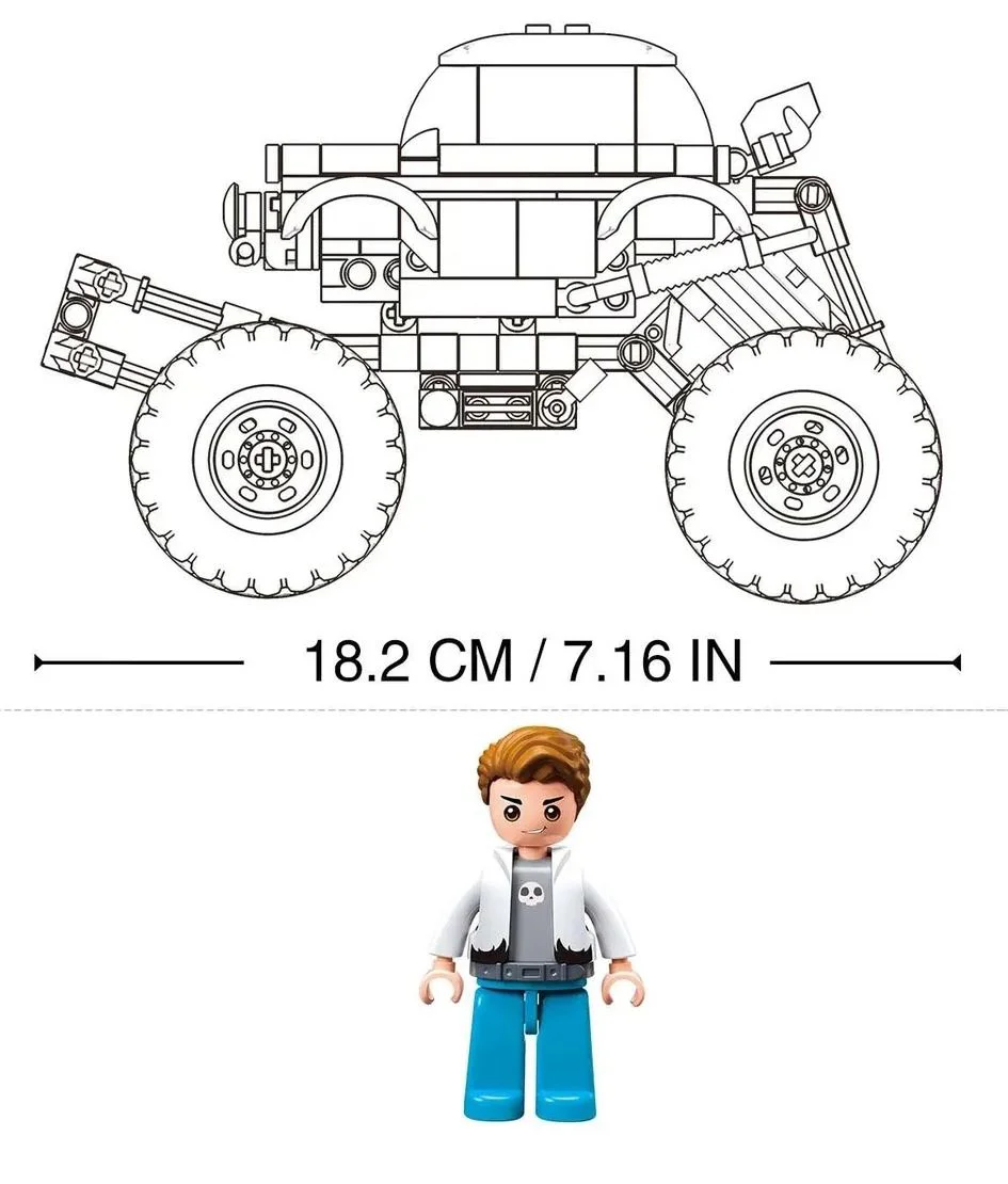 Constructor Sluban Monster Truck cu inertie Verde, 264 el. foto