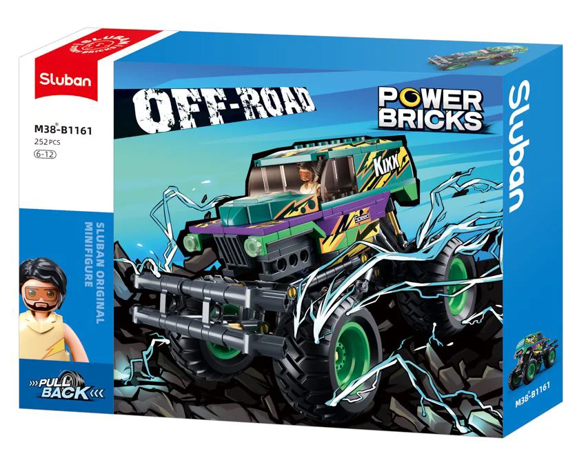 Конструктор Sluban Monster Truck с инерцией, 252 эл.
