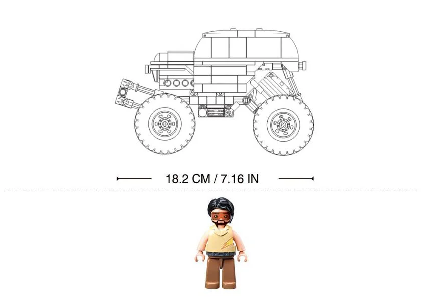 Конструктор Sluban Monster Truck с инерцией, 252 эл.