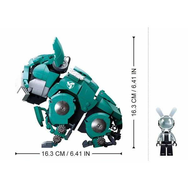Constructor Sluban Bulldog mecanic Verde, 890 el. foto