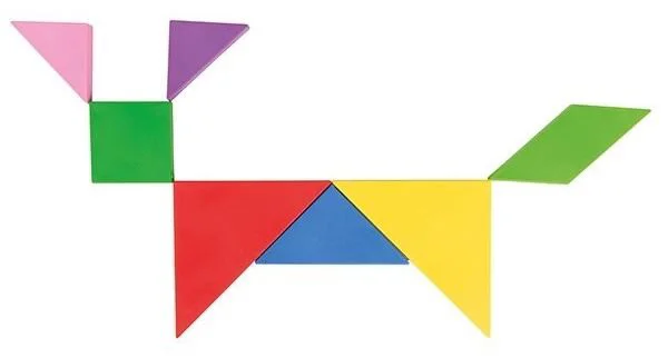 Joc educativ de masa Pilsan Tangram foto