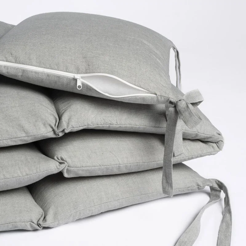 Защита для детской кроватки Perina Soft Cotton Серо-оливковый foto