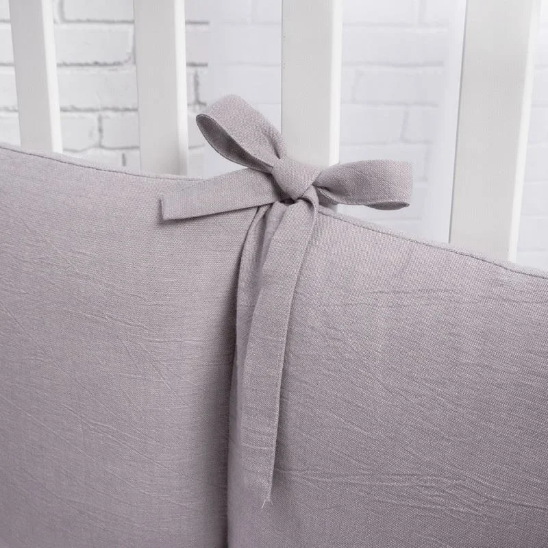 Защита для детской кроватки Perina Soft Cotton Серо-лиловый foto
