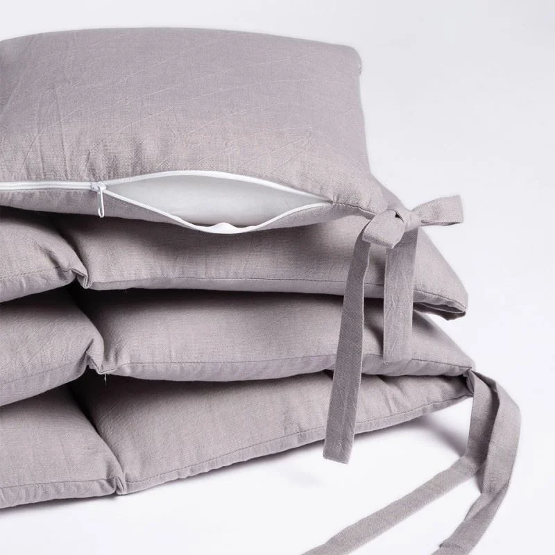 Защита для детской кроватки Perina Soft Cotton Серо-лиловый foto
