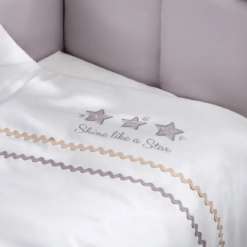 Lenjerie de pat pentru copii Perina Toys Sateen Collection Gri foto