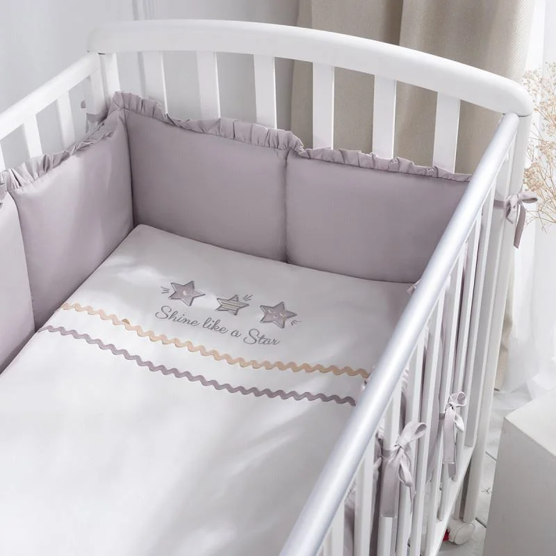 Lenjerie de pat pentru copii Perina Toys Sateen Collection Gri foto