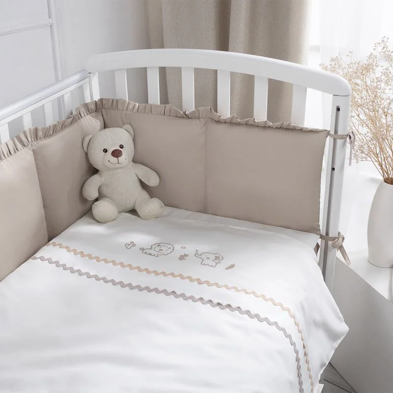 Lenjerie de pat pentru copii Perina Toys Sateen Collection Bej foto