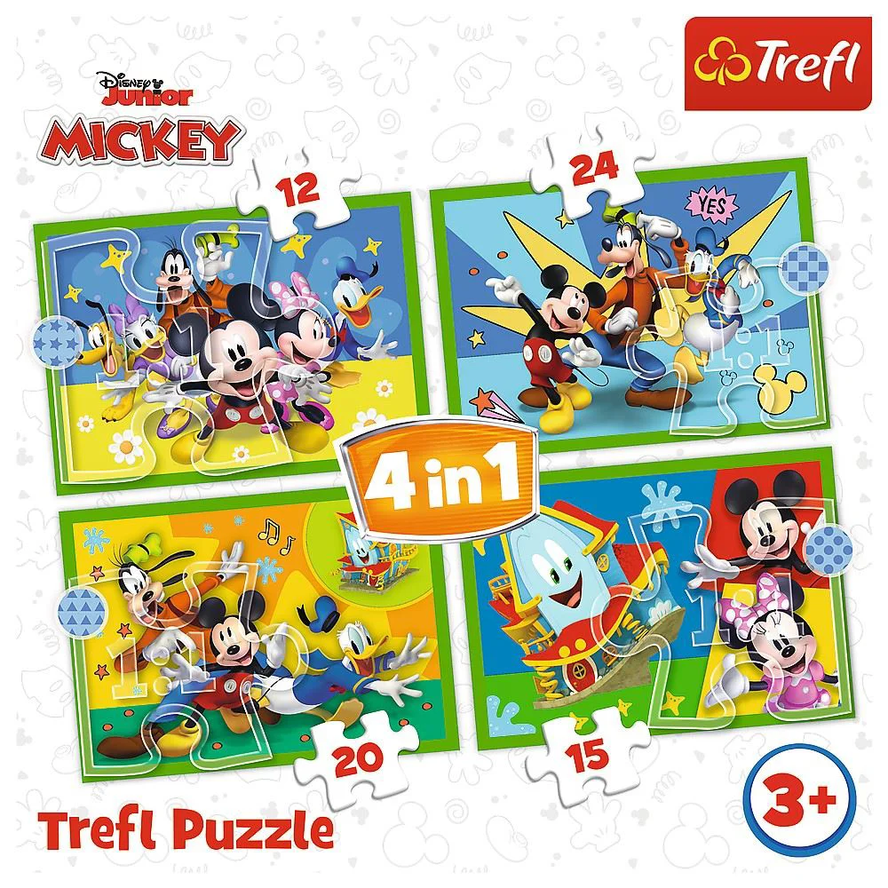 Puzzle 4 in 1 Trefl Mickey Mouse si prietenii, 71 el. foto