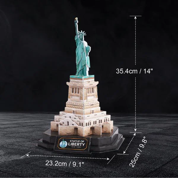 Puzzle 3D CubicFun Statuia Libertatii cu iluminare LED, 79 el.