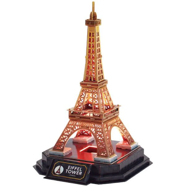 Puzzle 3D CubicFun Turnul Eiffel cu iluminare LED, 51 el. foto