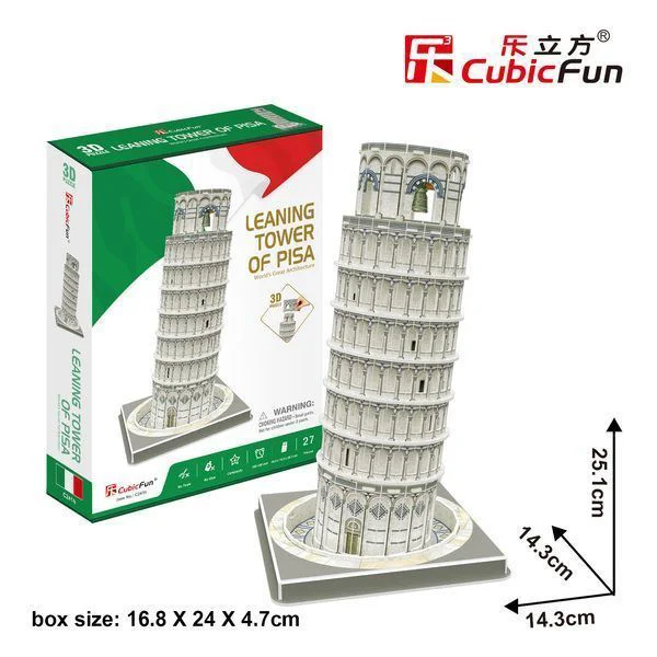 Puzzle 3D CubicFun Turnul din Pisa, 27 el.